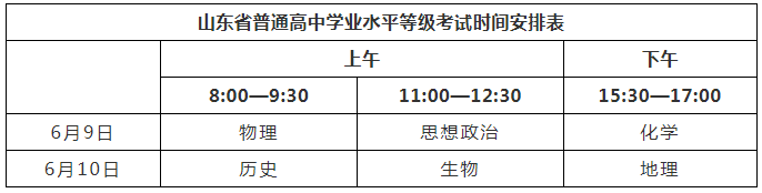 1779607709866.png 山东省普通高中学业水平等级考试时间安排表.png